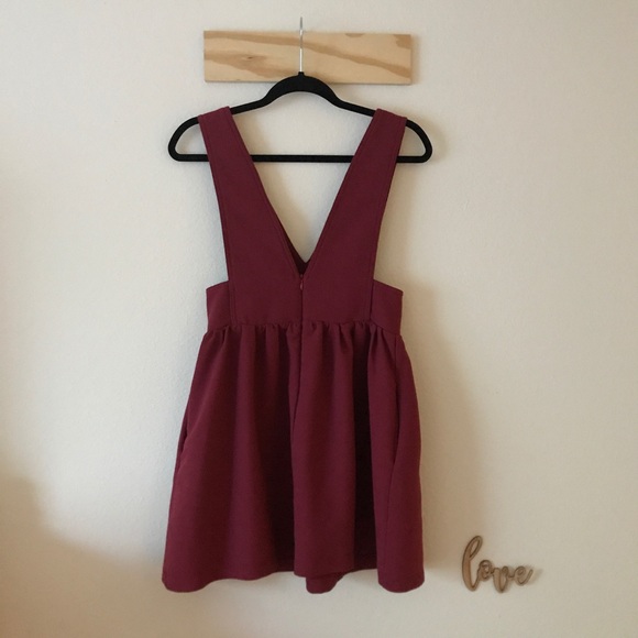 Re:named Burgundy Raspberry Overall Dress - Picture 5 of 7